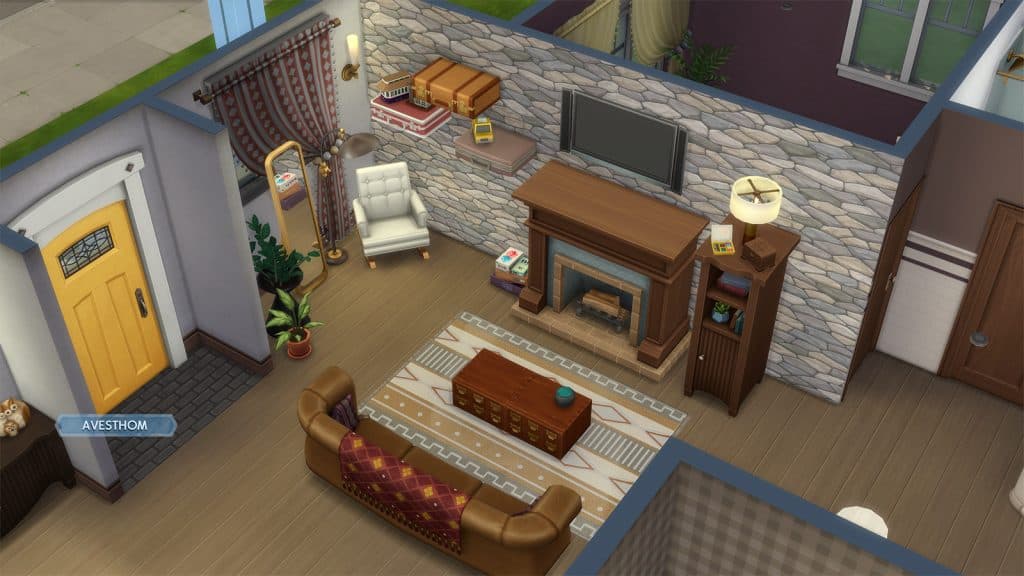 A living room in The Sims 4