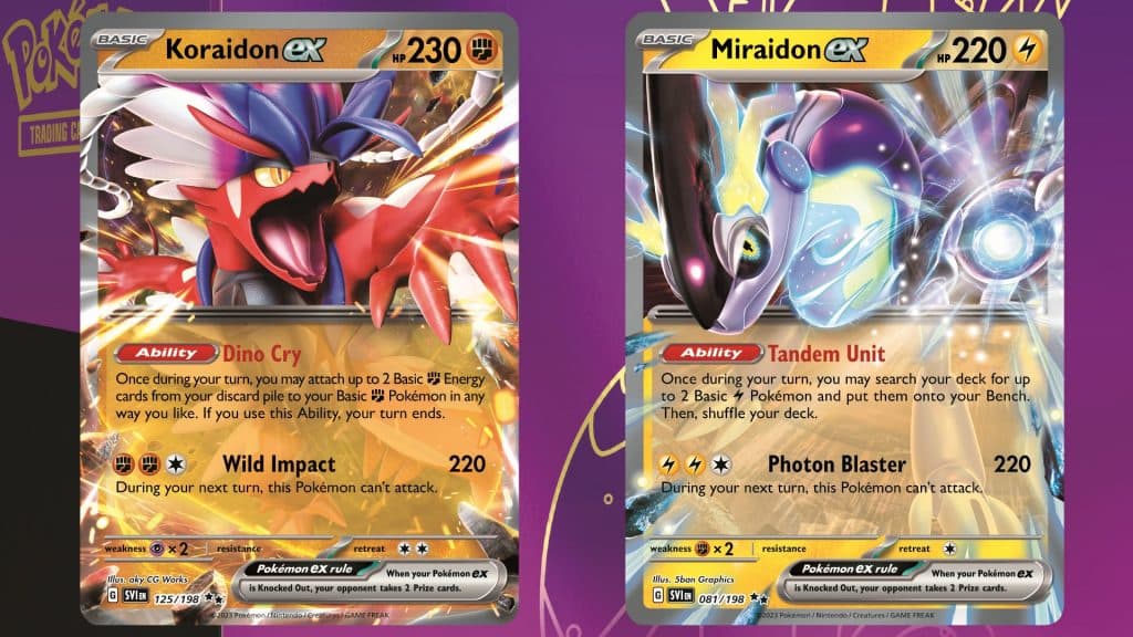 Shiny Paper Koraidon & Miraidon (updated) : r/pokemon