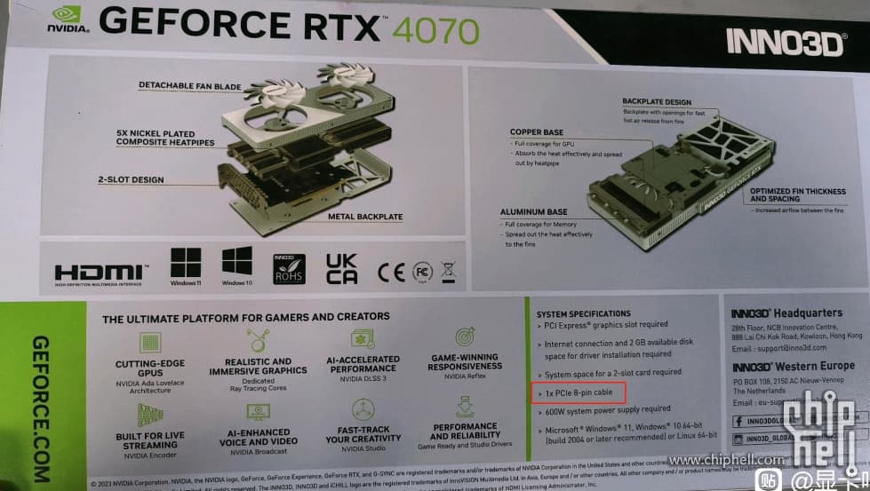 RTX 4070 box