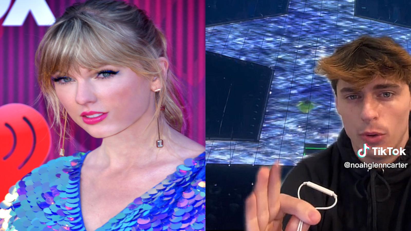 Noah Glenn Carter explains Taylor Swift's concert entreance trick