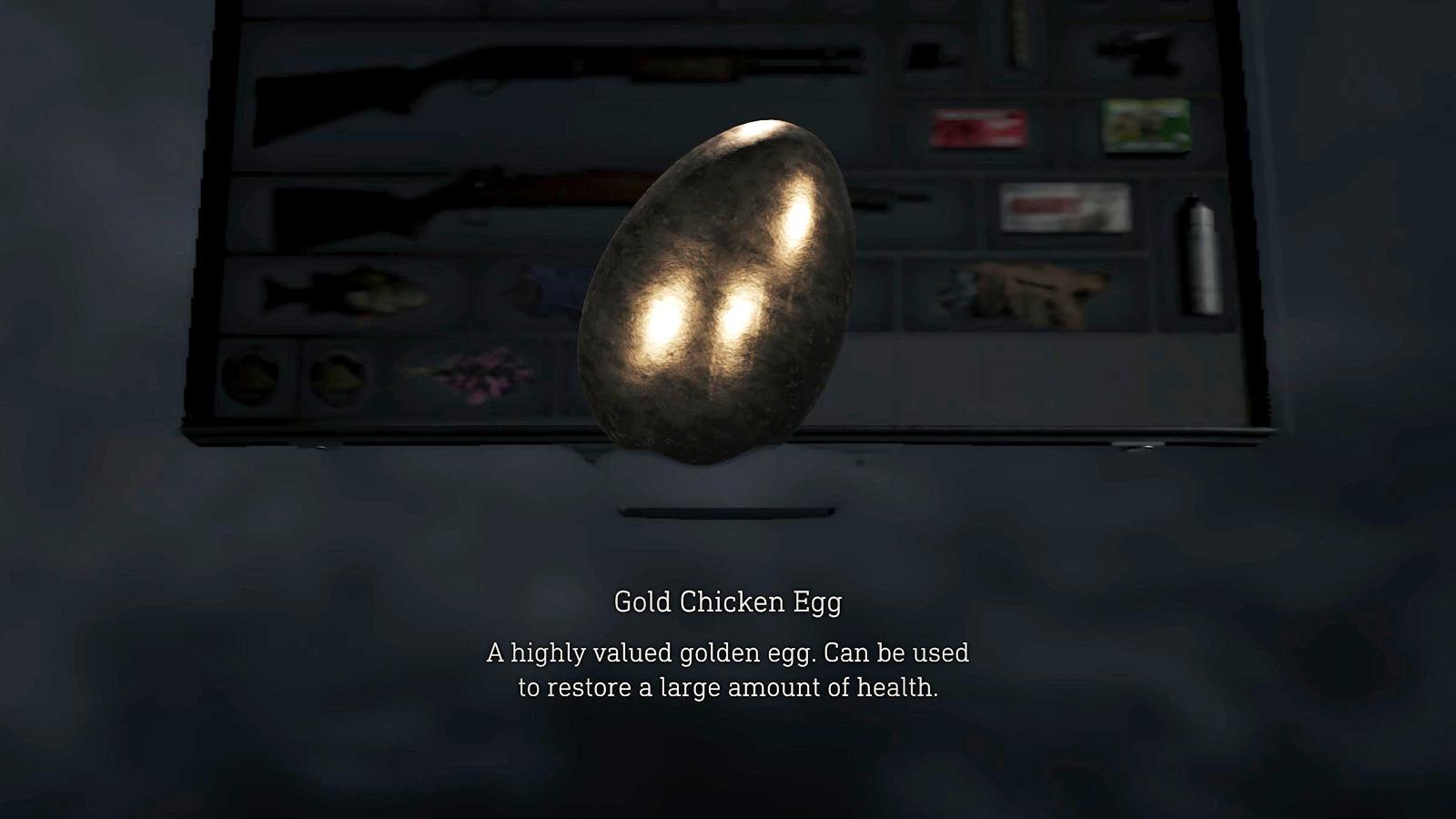 A Gold Chicken Egg in Resident Evil 4 Remake