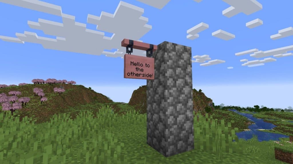 Minecraft sign changes