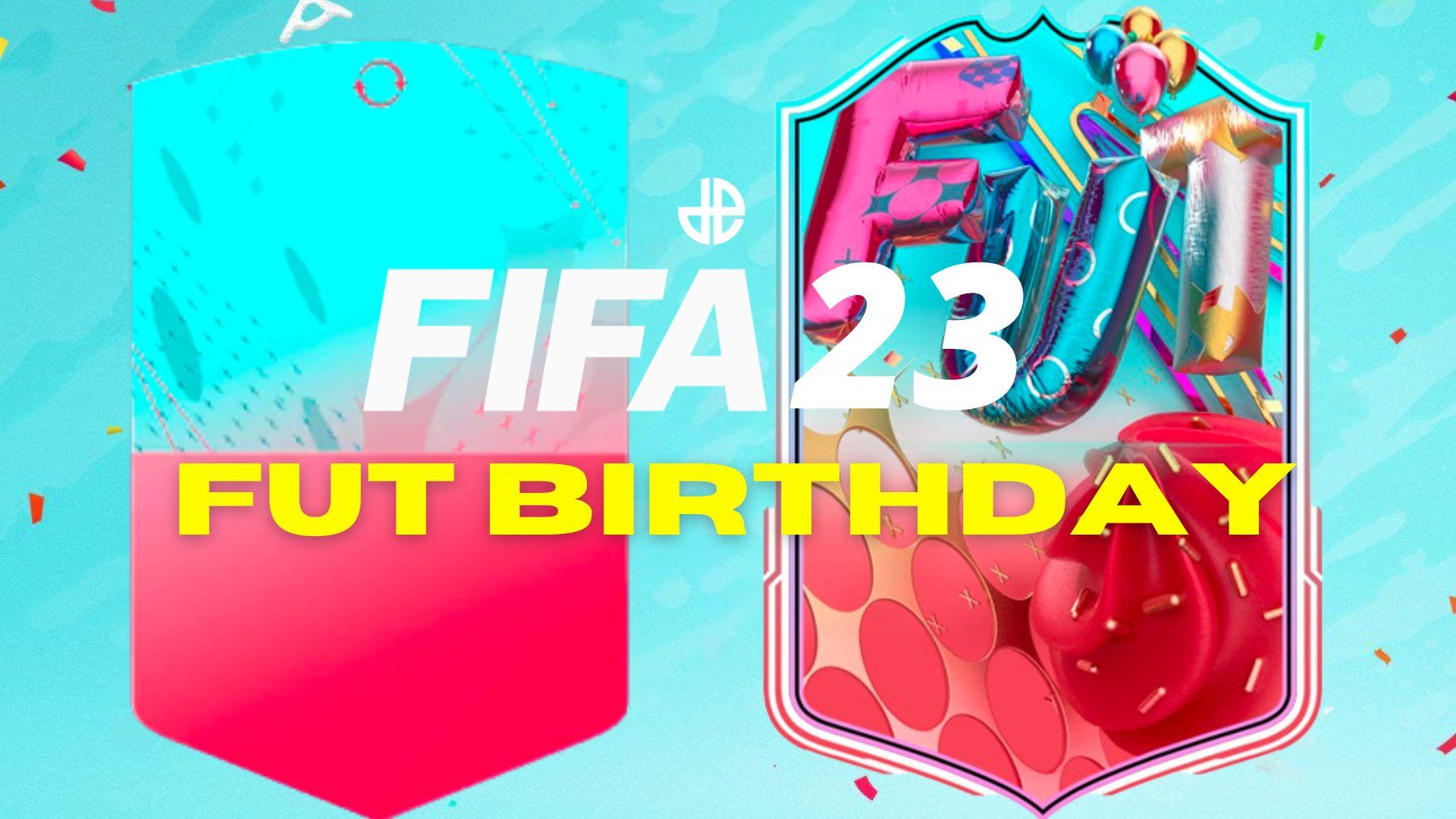 FIFA 23 FUT Birthday cards and text logo