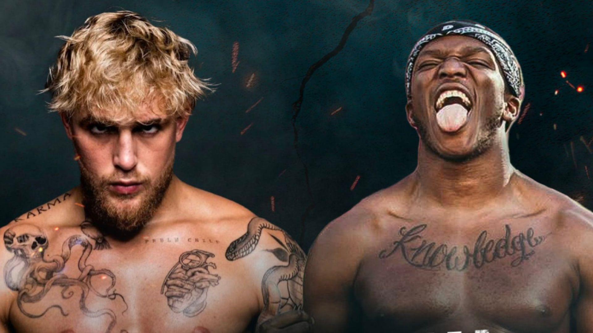 KSI and Jake Paul in boxing gear side by side