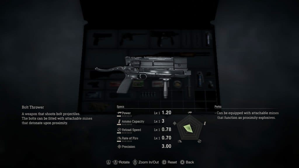Bolt Thrower weapon in Resident Evil 4 remake