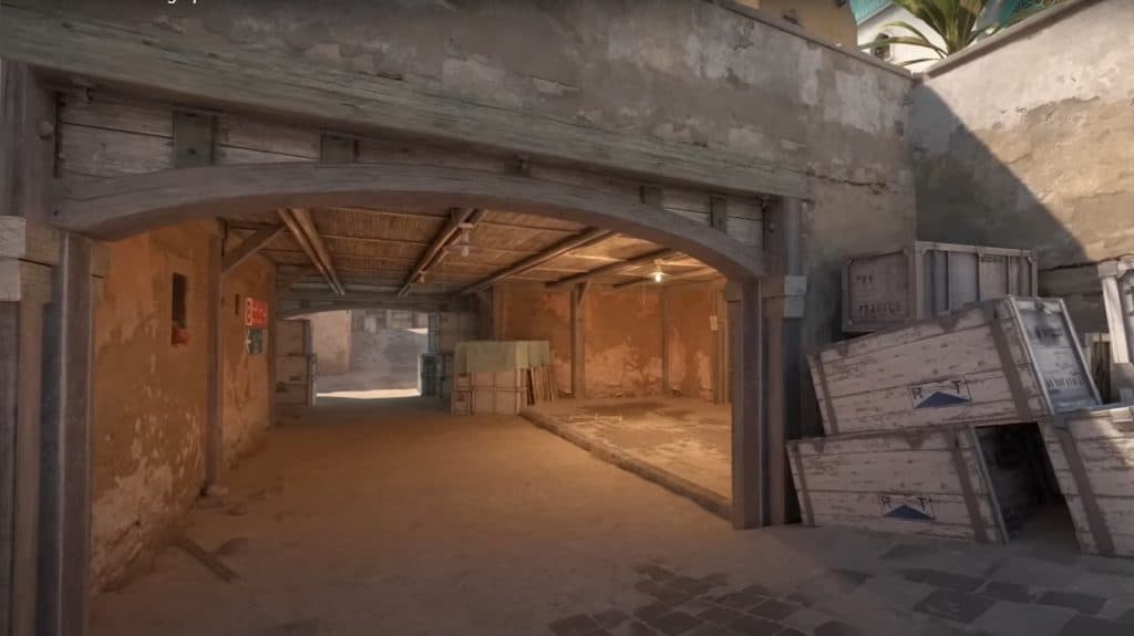Dust 2 CT spawn point in Source 2