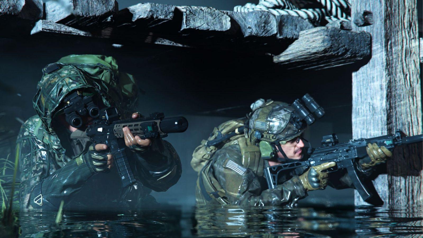 cod mw2 operators moving in water