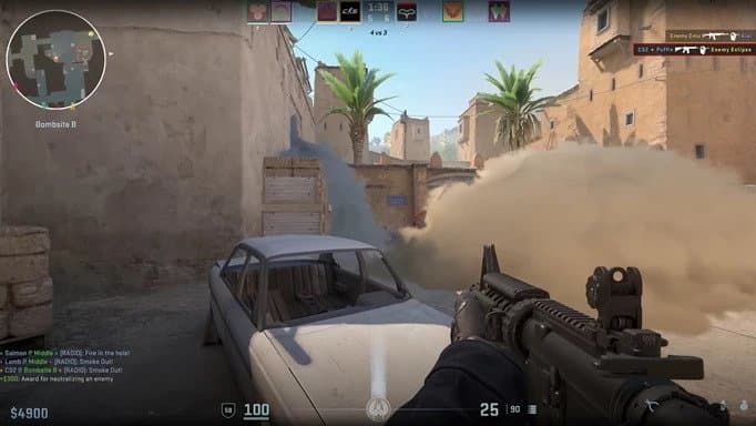 Counter Strike 2 shooting at Dust b main