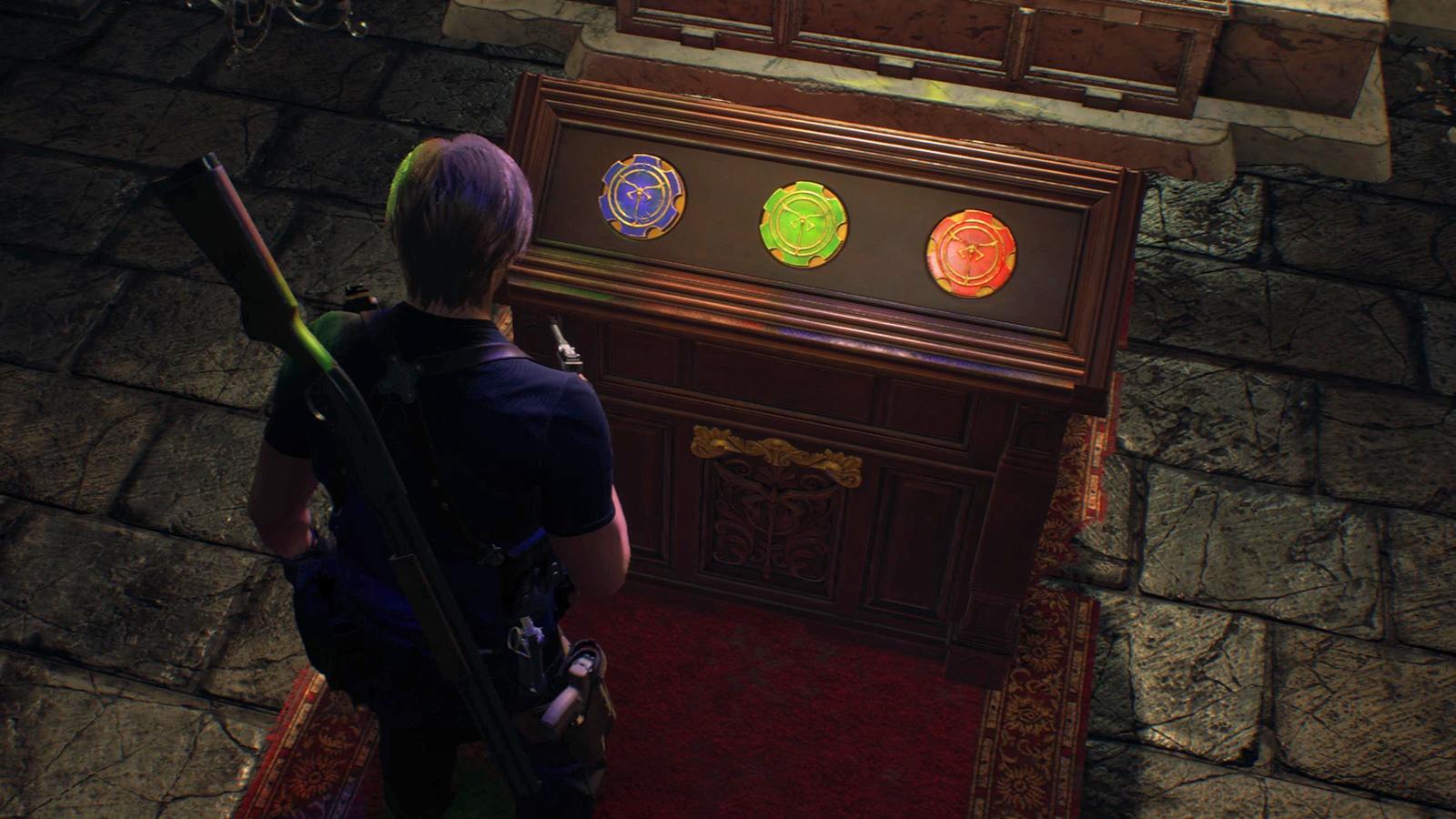 A screenshot of the Resident Evil 4 remake church puzzle