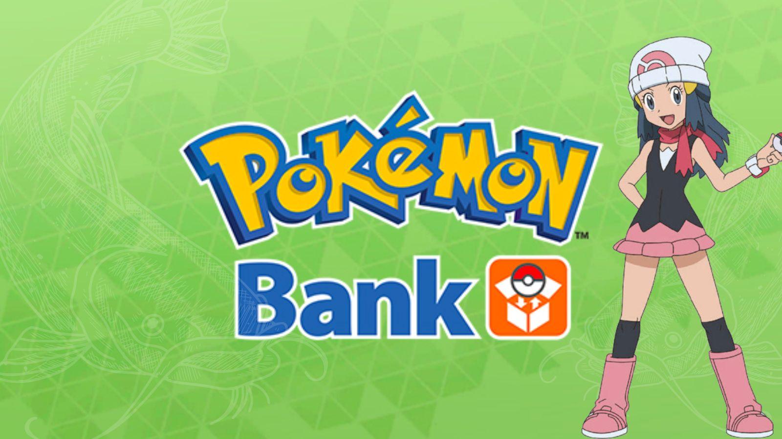 Pokemon Bank logo with Dawn in the front
