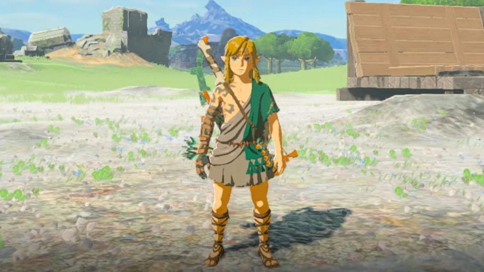 Link looking the screen in Legend of Zelda: Tears of the Kingdom