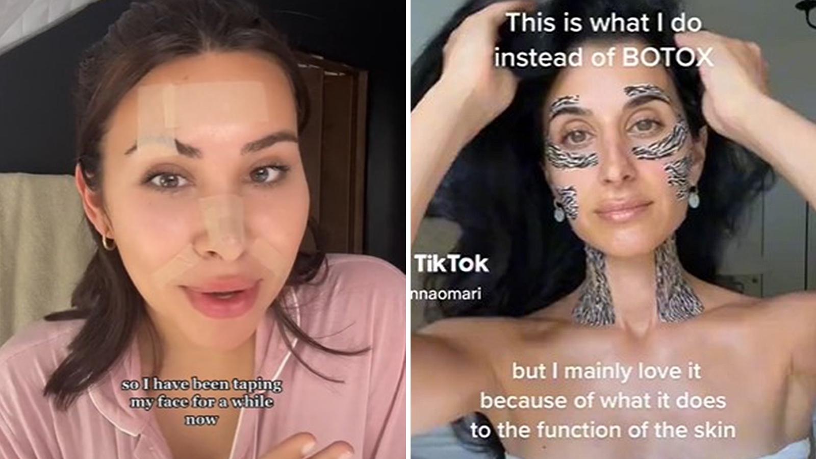 what is tiktok face taping viral skincare trend
