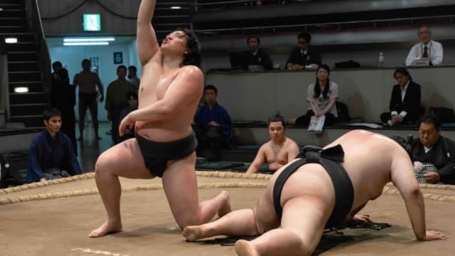 Some sumo wrestlers in new Netflix drama Sanctuary.