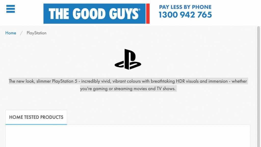 The Good Guys website