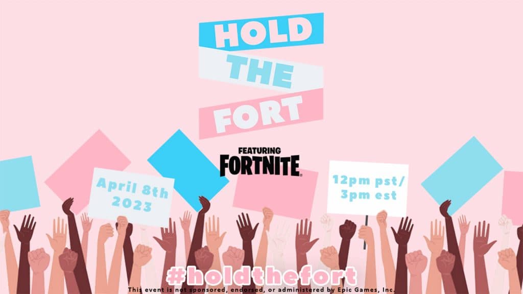 A poster for Hold The Fort tournament in Fortnite