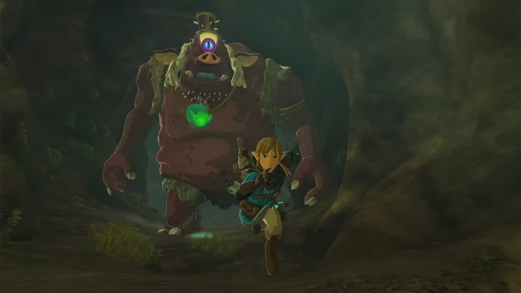 A Hinox enemy in Zelda Tears of the Kingdom