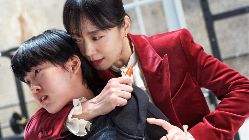 A still of Lee Yeon and Jeon Do-yeon in Kill Boksoon on Netflix