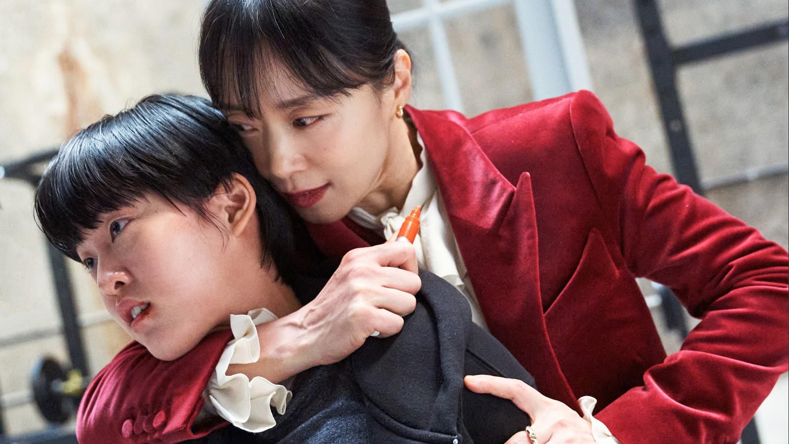 A still of Lee Yeon and Jeon Do-yeon in Kill Boksoon on Netflix