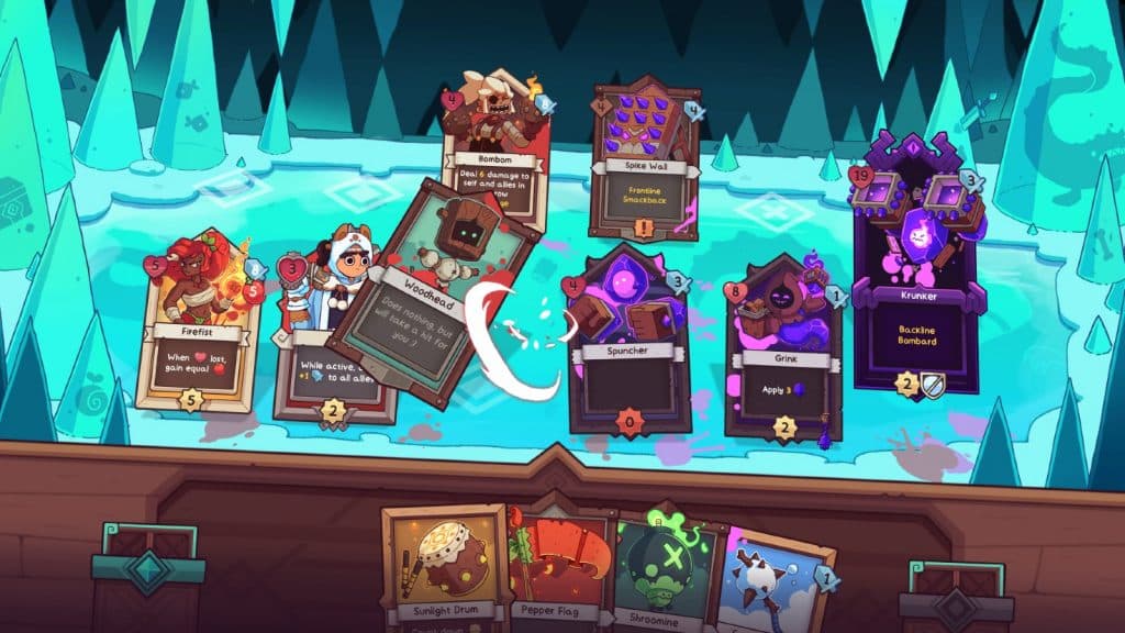 An image of Wildfrost gameplay.