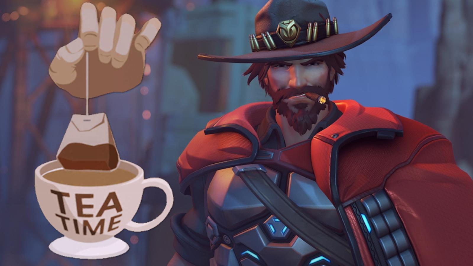 cassidy with teabag spray in overwatch 2