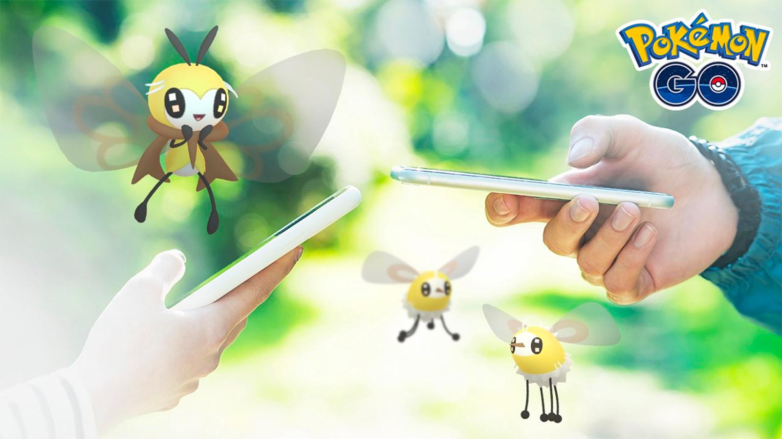 Cutiefly appearing in the Pokemon Go Spring into Spring Collection Challenge