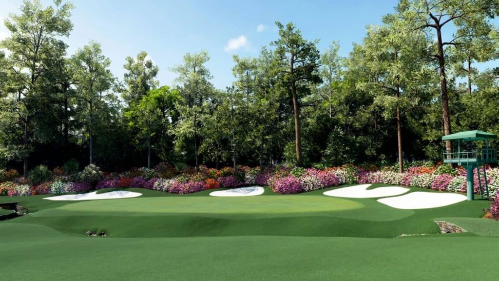 shot of 12th hole at augusta national in ea sports pga tour