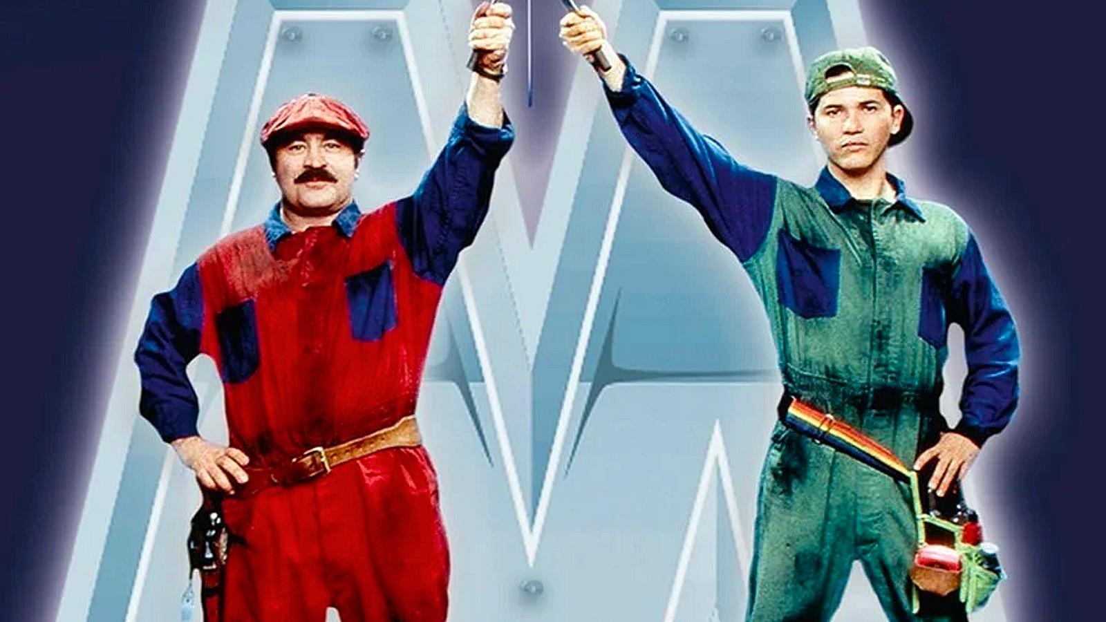 The poster for the 1993 Super Mario Bros live-action movie