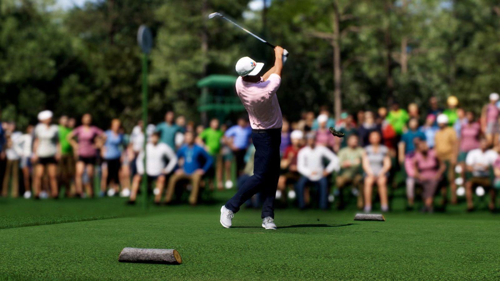 tee shot at augusta national golf course in ea sports pga tour