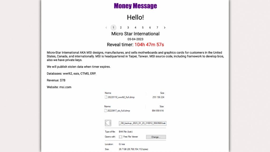 Money Message's website