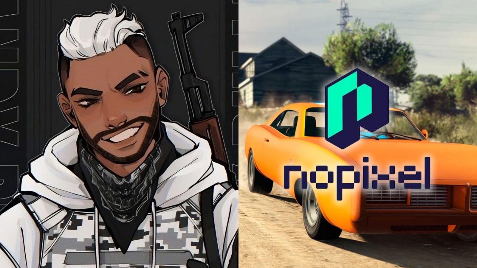 RatedEpicz avatar and GTA NoPixel logo