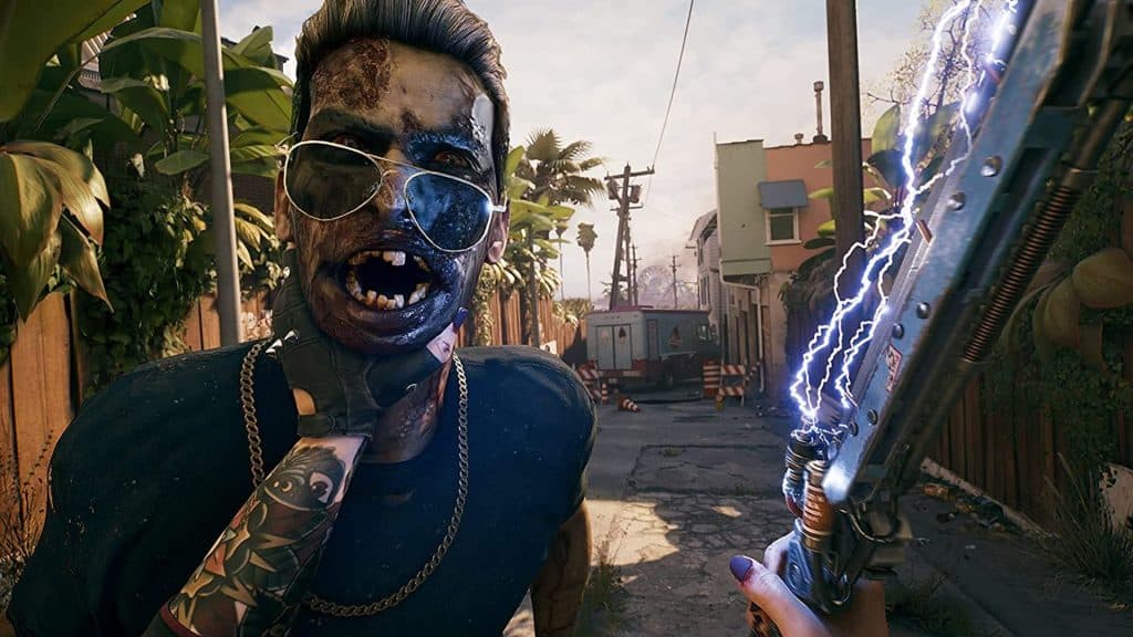 player grabbing zombie by throat in dead island 2