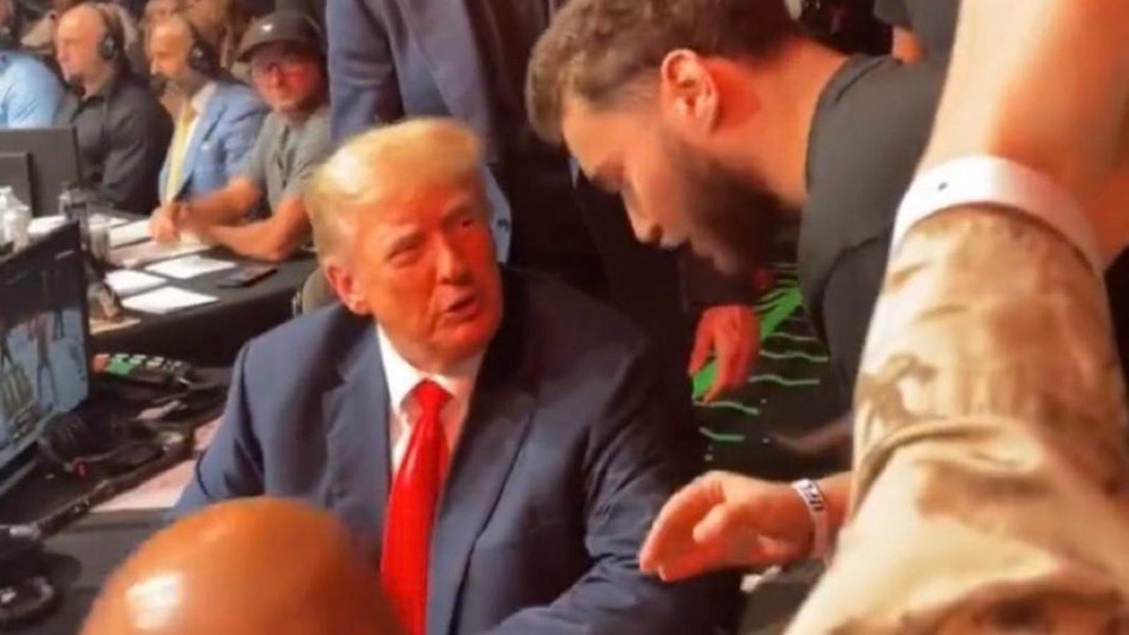 Adin Ross meets with Donald Trump at UFC