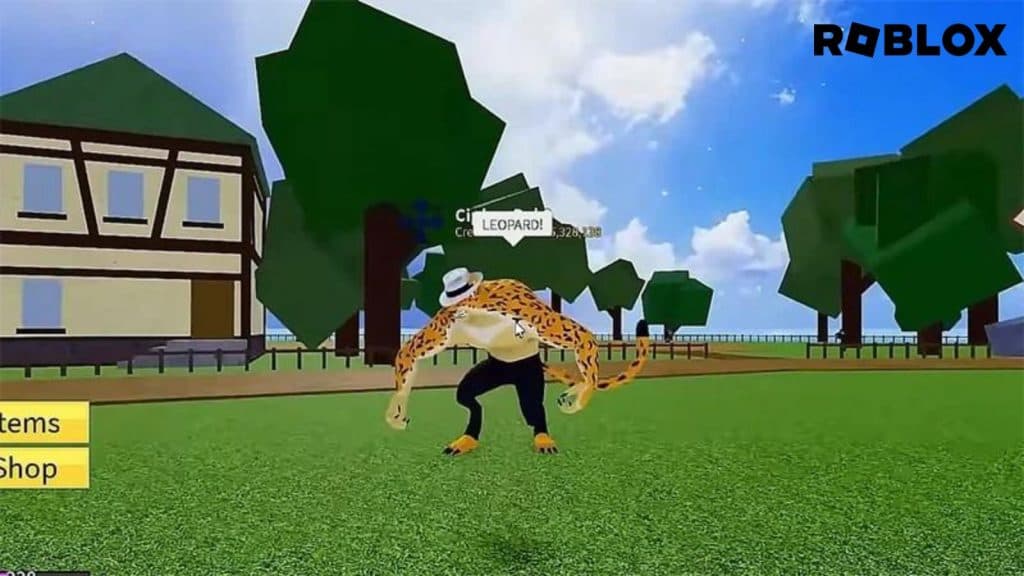 Leopard Fruit activated in Roblox Blox Fruits