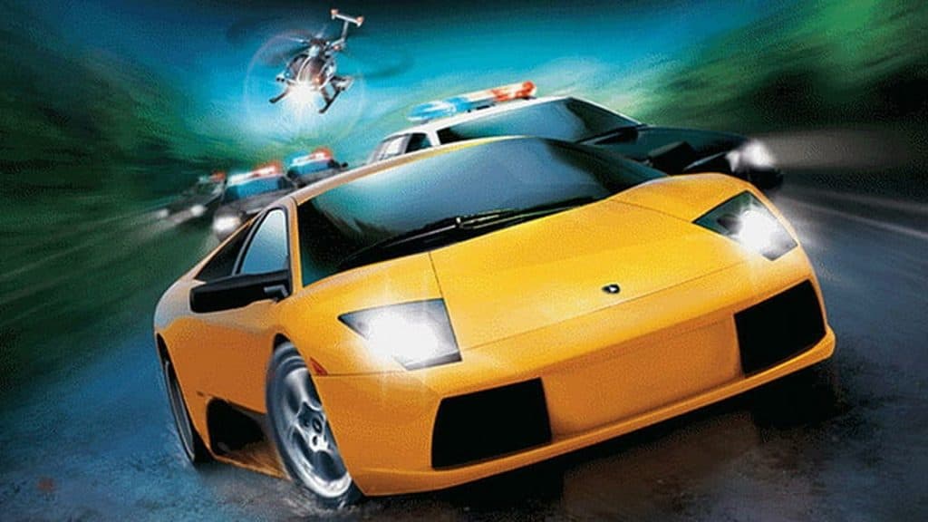 Need for Speed Hot Pursuit 2 official promo art of lamborghini cover car