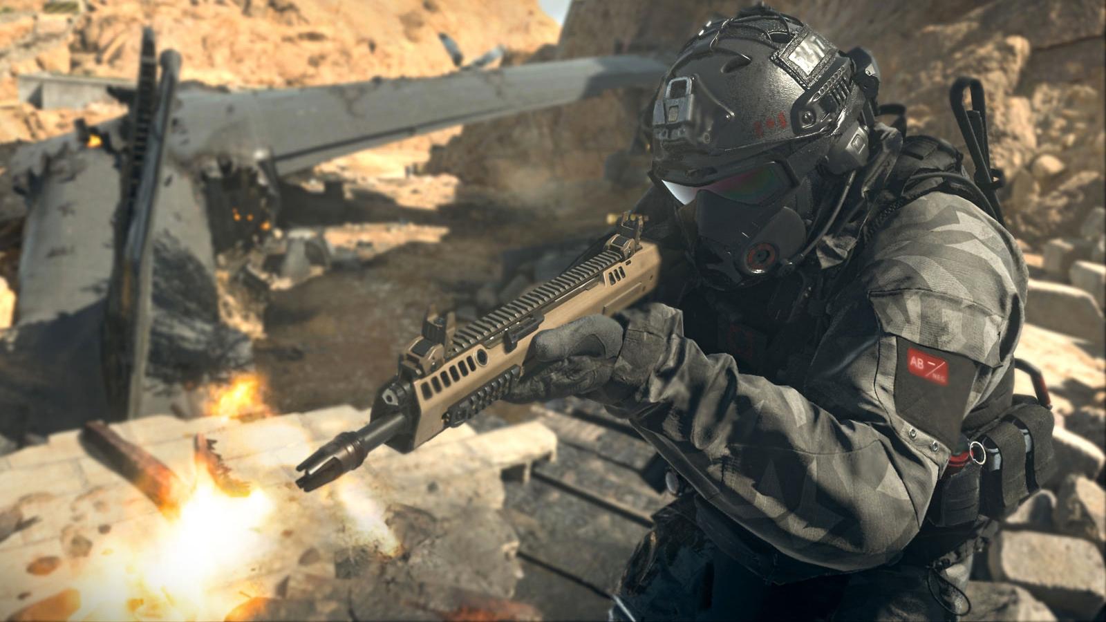 Modern Warfare 2 player using Cronen squall battle rifle