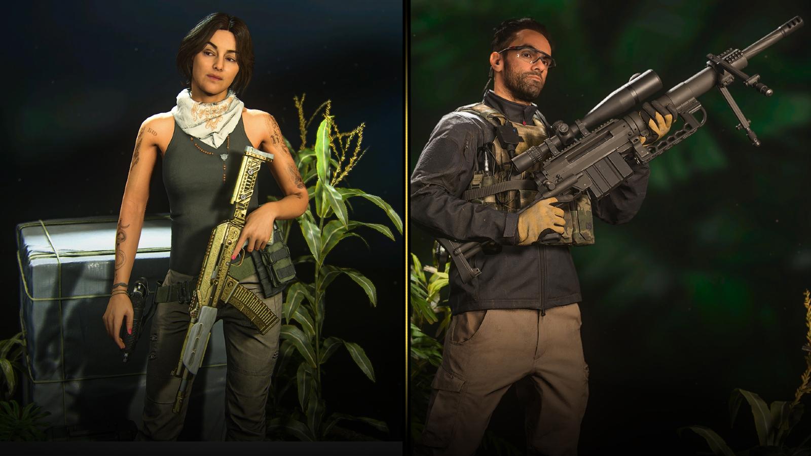 Valeria and Alejandro operator skins in MW2 and Warzone 2
