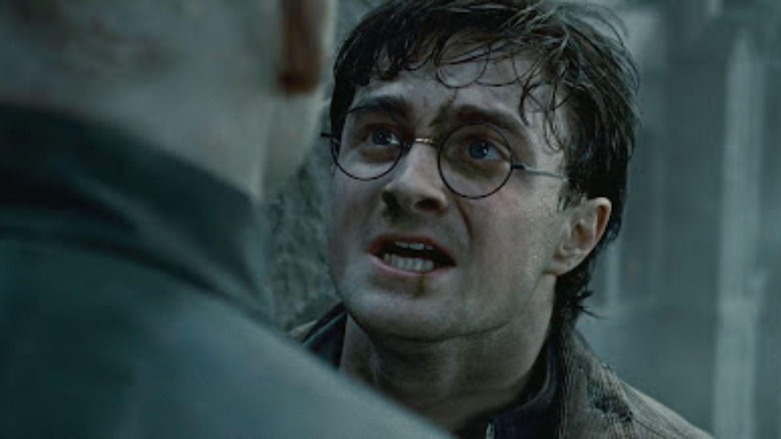 Daniel Radliffe as Harry Potter in Deathly Hallows Part 2.