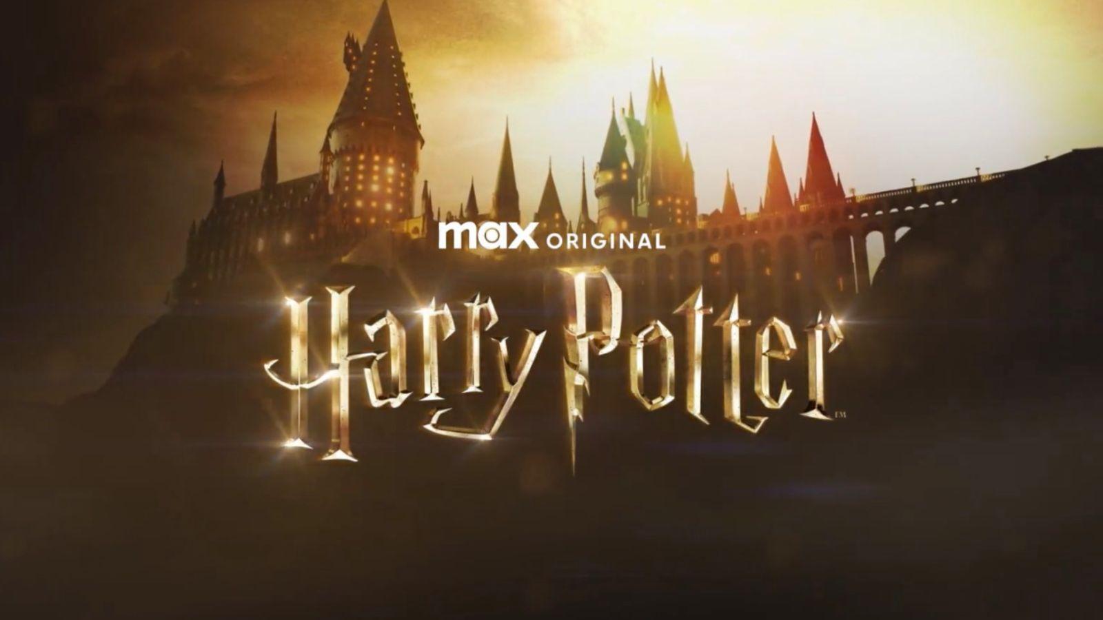 Max art for the Harry Potter TV series. The franchise logo in front of Hogwarts.