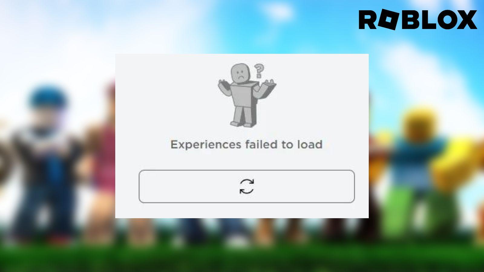 Roblox Characters standing with an error message pop-up on screen