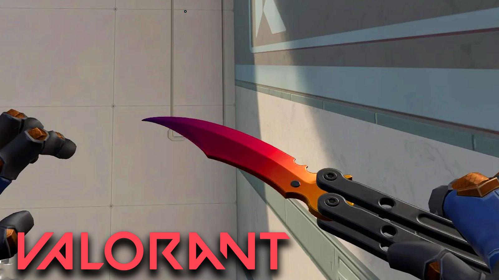 Valorant Black Market melee with marble fade variant