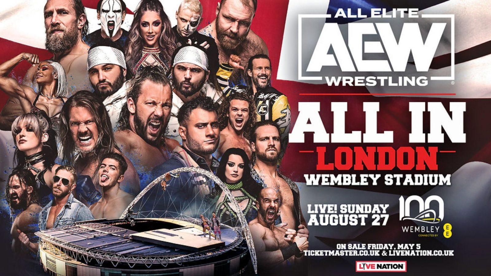 aew all in london 2023 ppv event poster