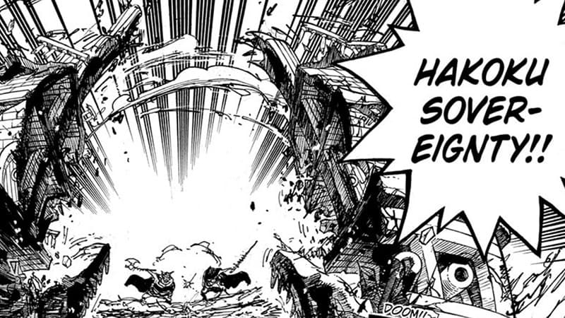 An image of Shanks using Divine Departure Against Kid Pirates
