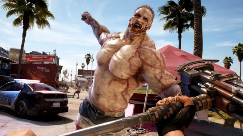 player facing zombie with sledgehammer in dead island 2