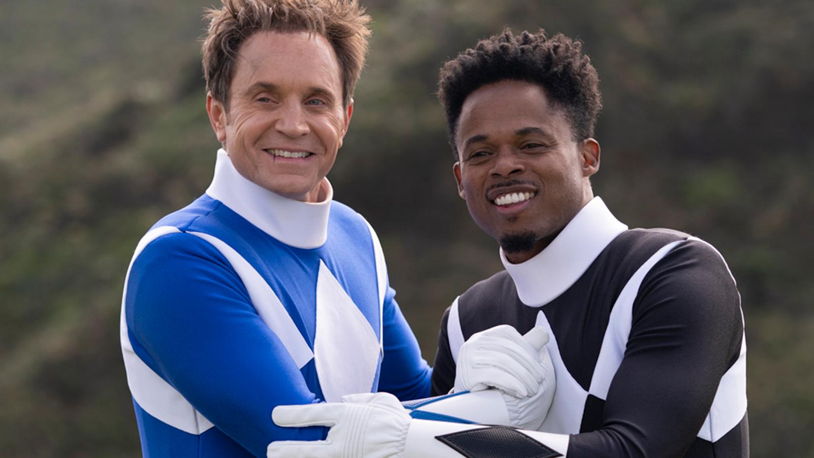 David Yost as Billy Cranston and Walter Emanuel Jones as Zack Taylor in Netflix's Mighty Morphin Power Rangers Once & Always