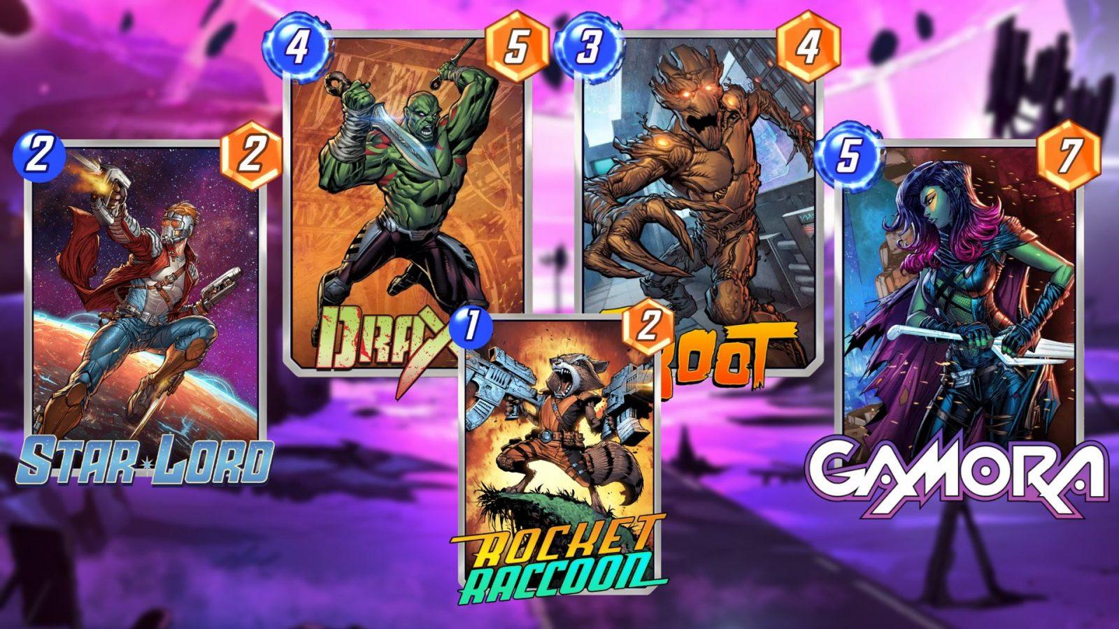 guardians of the galaxy cards in marvel snap
