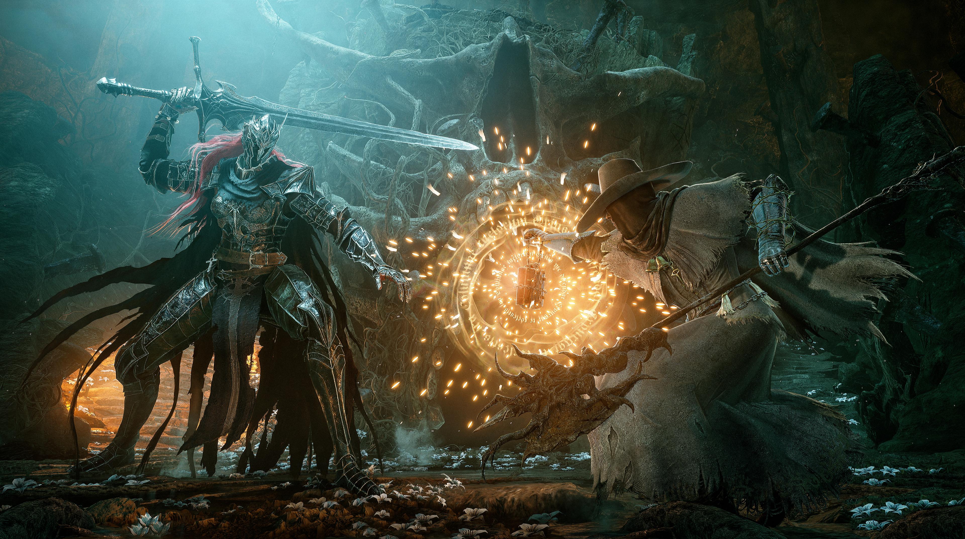 Two warriors clash in Lords of the Fallen