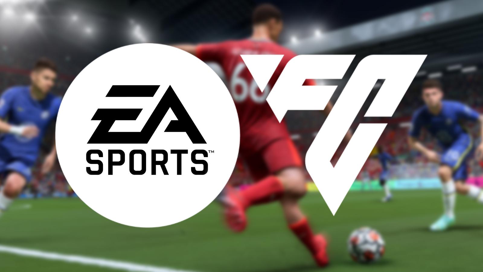 an image of Ea Sports FC logo with football players in the background