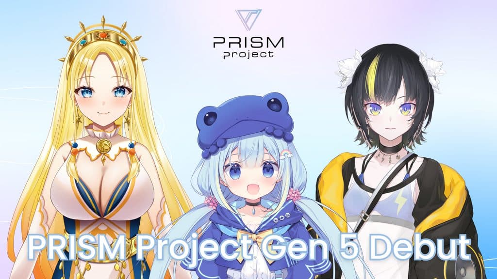 PRISM Project Gen 5 talents Lana Shikami, Ami Amami, and Kon Tsubame