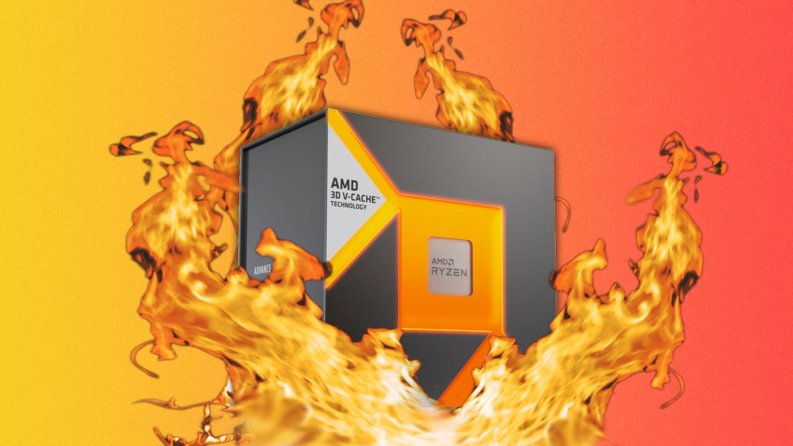 AMD Ryzen 7800X3D on fire