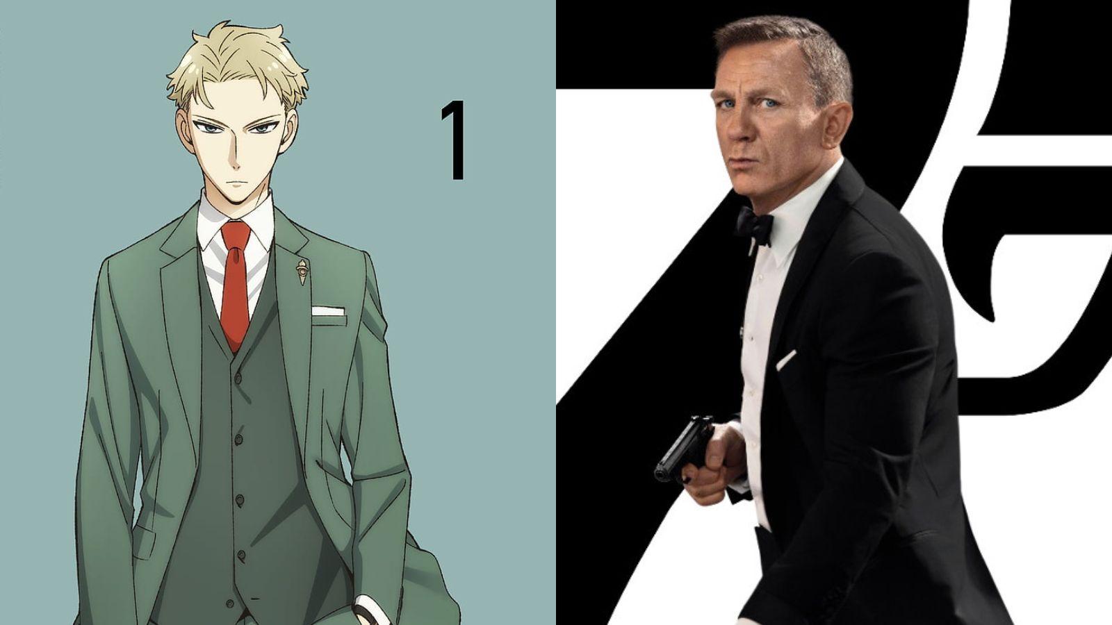 An image of Loid Forger from Spy X Family and James Bond